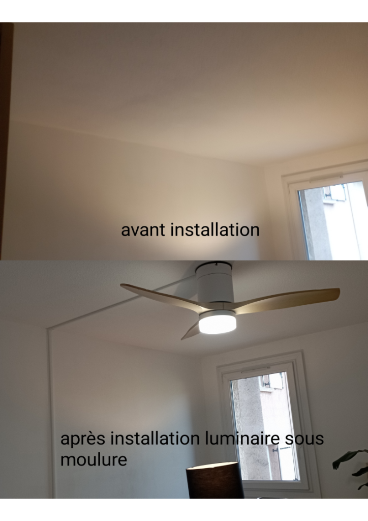 luminaire sous moulure