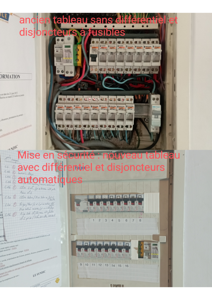 tableau électrique les platanes