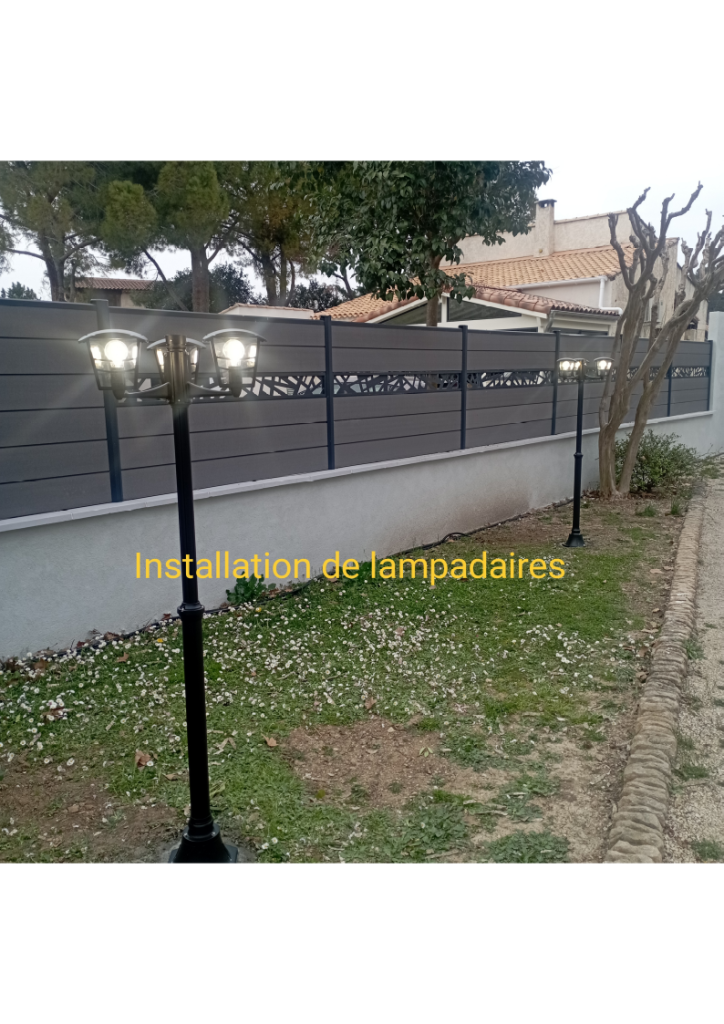 installation lampadaires
